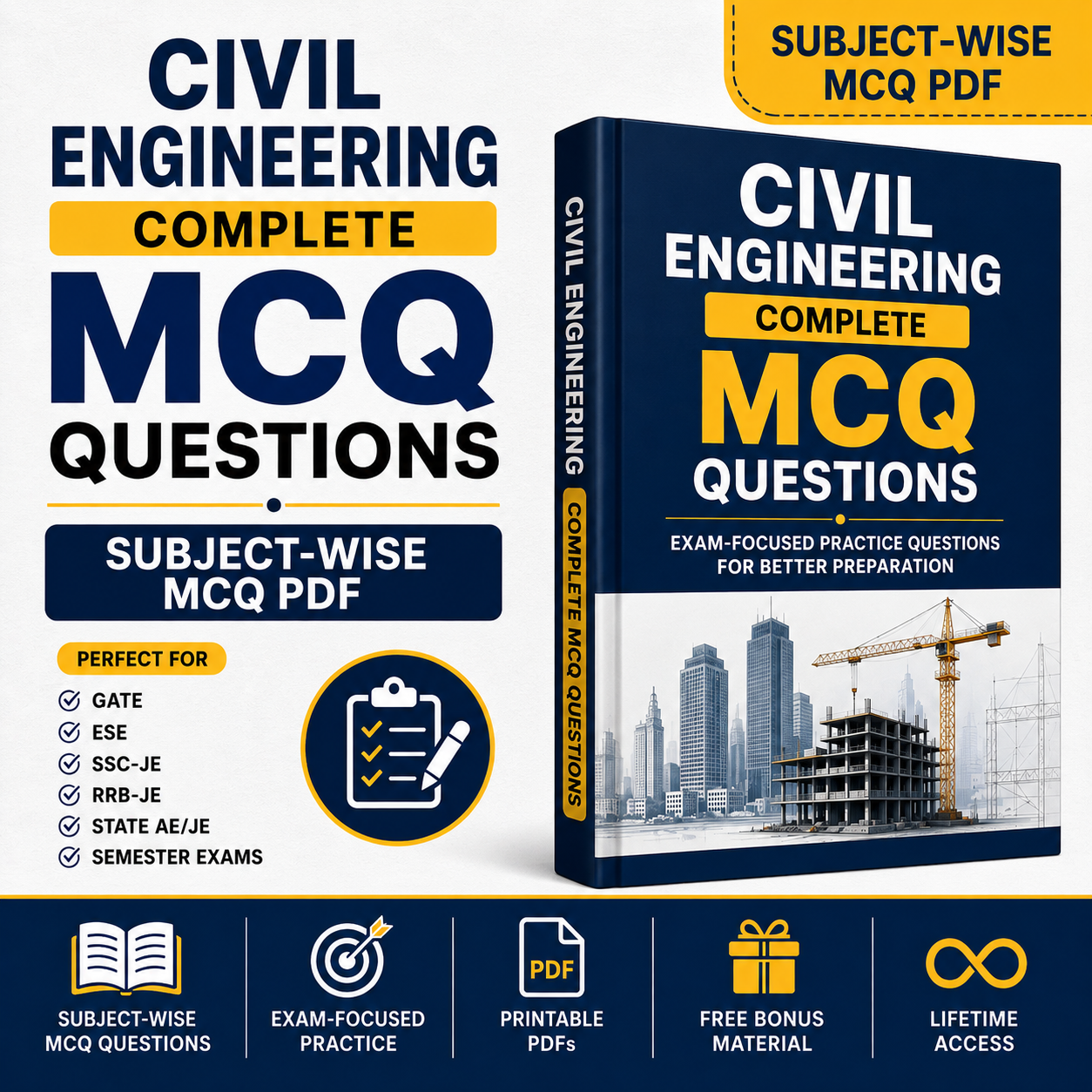 civil engineering mcqs bundle